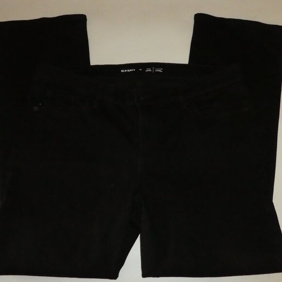 Old Navy Mid Rise Kicker Boot Cut - Black Jack - Picture 1 of 12